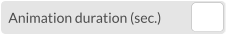 Animation duration (sec.)